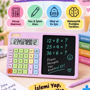 YAZI TAHTALI HESAP MAKİNESİ